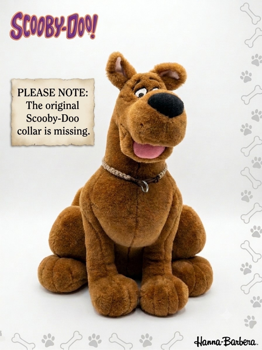 Vintage 2000 Hanna-Barbera Scooby-Doo Sitting Plush Stuffed Animal – 15"
